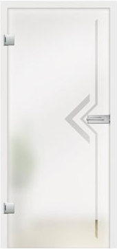 Palia design on frosted glass